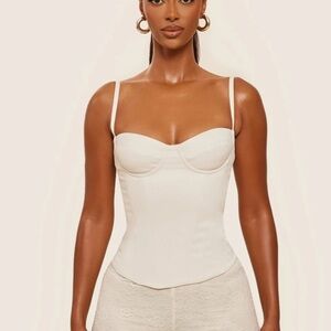 Elegant Cream Corset Top